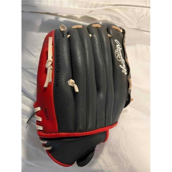 Rawlings Youth Red and Black Right Hand Baseball Glove  Players Series - Picture 3 of 4